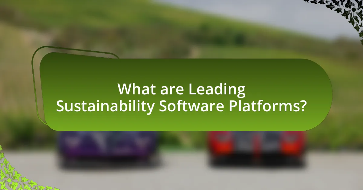 What are Leading Sustainability Software Platforms?