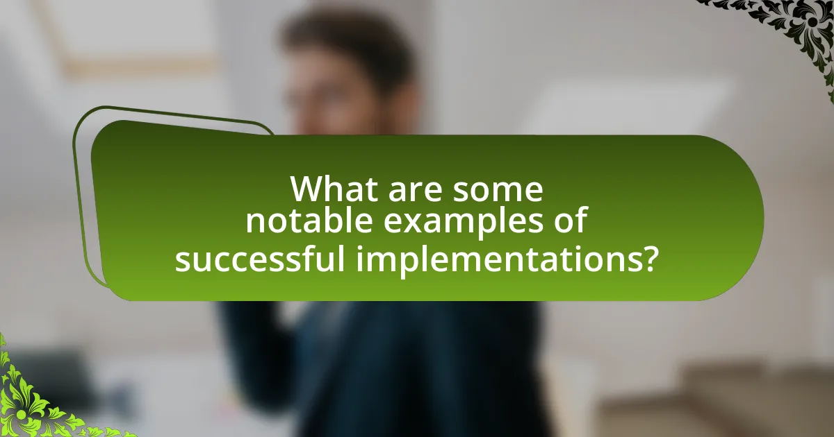 What are some notable examples of successful implementations?