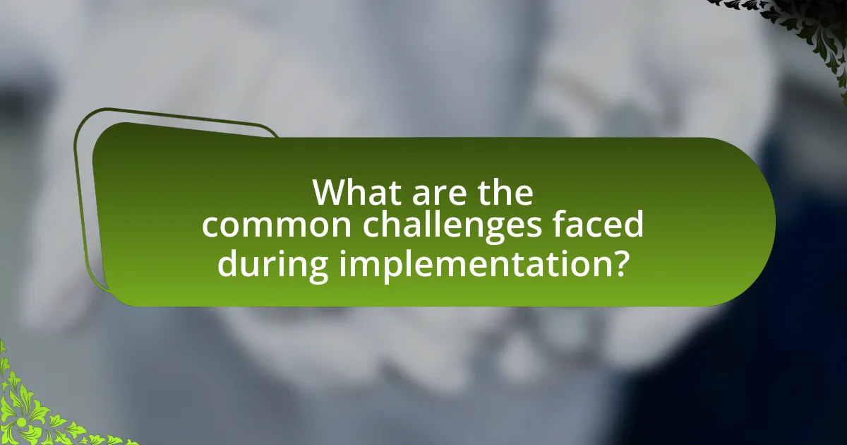What are the common challenges faced during implementation?