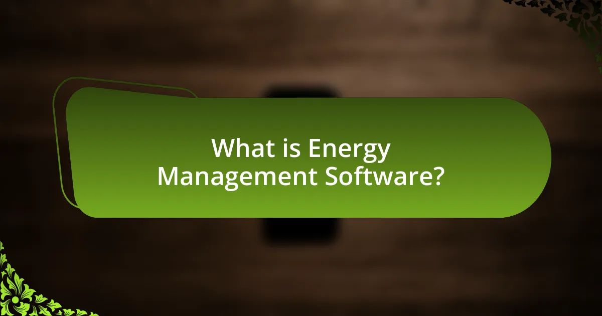 What is Energy Management Software?