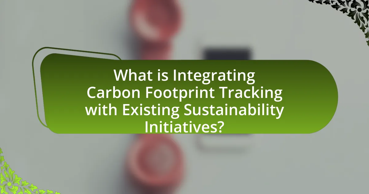What is Integrating Carbon Footprint Tracking with Existing Sustainability Initiatives?