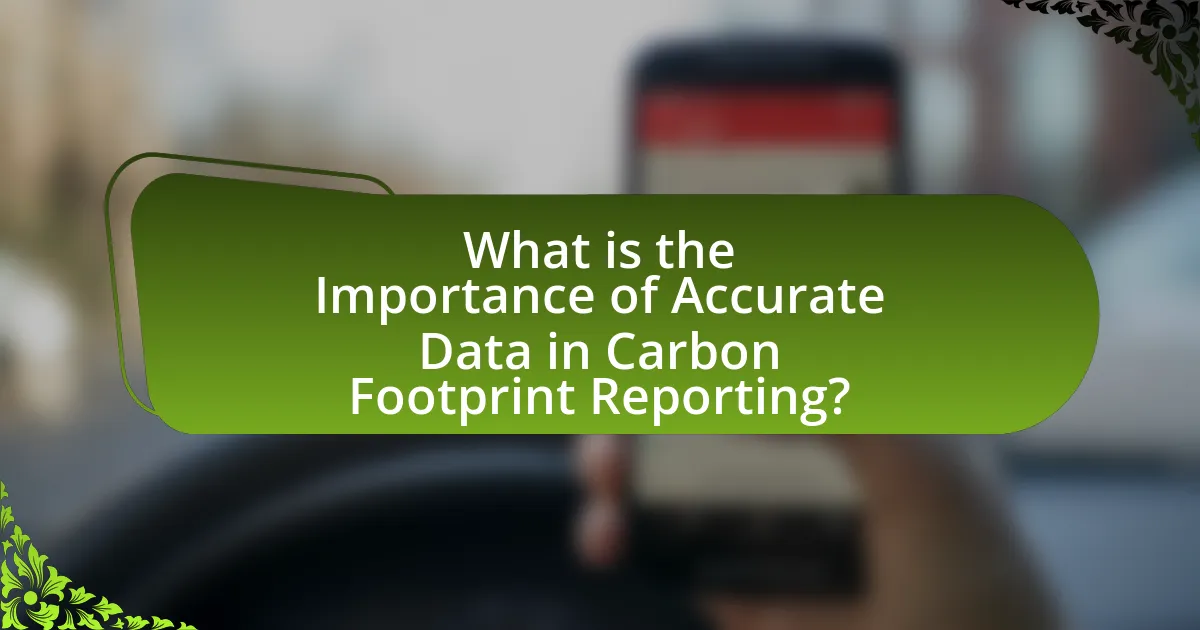What is the Importance of Accurate Data in Carbon Footprint Reporting?