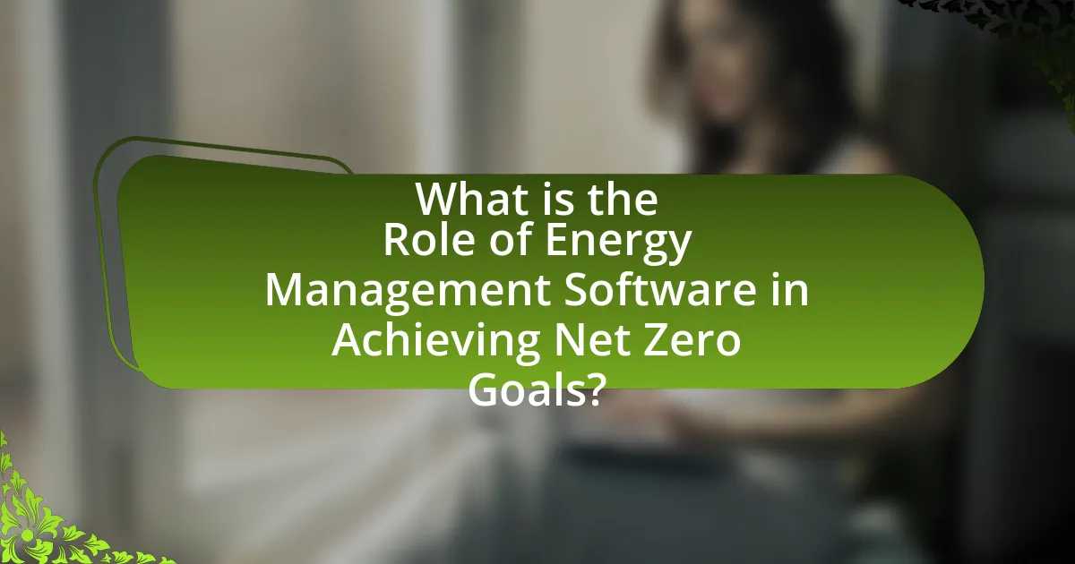 What is the Role of Energy Management Software in Achieving Net Zero Goals?