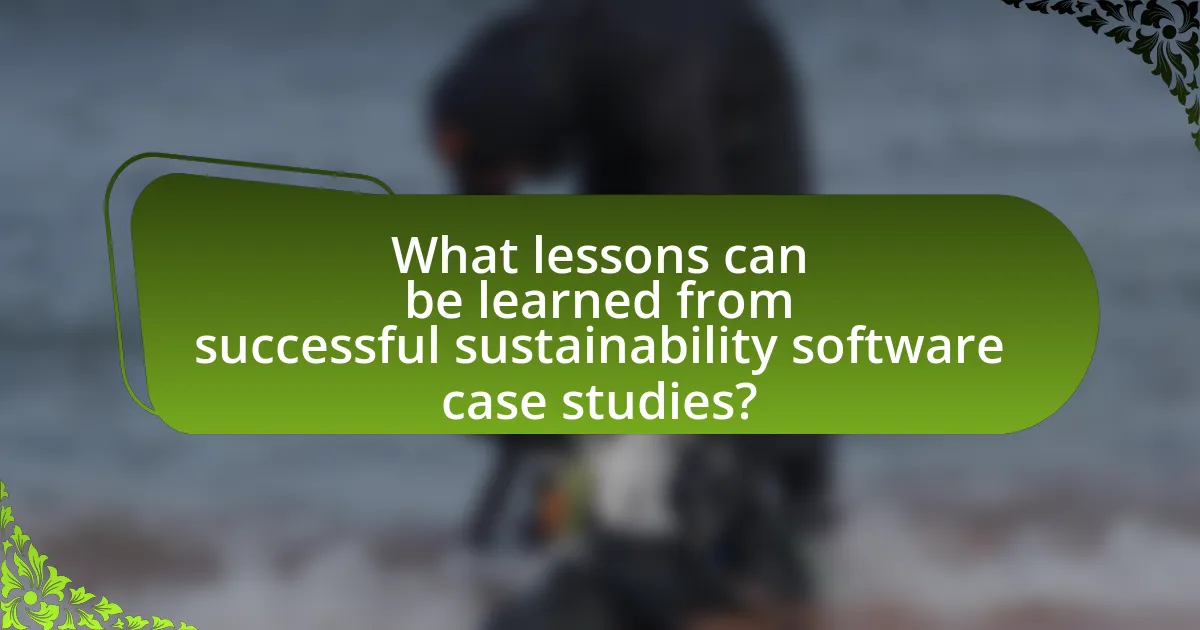 What lessons can be learned from successful sustainability software case studies?